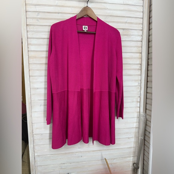 Anne Klein Fuchsia Open Front Cardigan Women’s XL NWOT - Picture 1 of 6